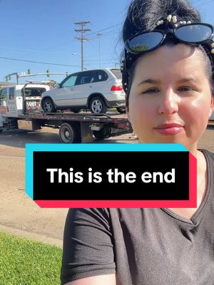 A post by @brelandemory on TikTok caption: 🎉New #ASMR video on GlitterForeverAsmr 🥲 go watch so I can make enough money to buy a new car! 🚙 #beater #car #brokedown #bmw #ForYouPage #FYP #Poor 🤦🏻‍♀️😭