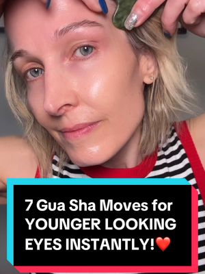 A post by @stacidhall on TikTok caption: My Fave Gua Sha moves for younger, looking eyes instantly.🔥 #lookyounger #undereyebags #undereyecircles #eyebags #darkcircles #hoodedeyes #midlife #collagen #oils #guasha #essentialoils #SkinCare #matureskin #agingskin #over40club #over40 #wrinkles #naturalskincare #over50club #plantbasedskincare #healthyaging #selfcare #nobotox #antiagingtips 