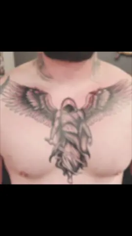 A post by @countryboy1524 on TikTok caption: Another session on the chest project! #fyp #tattoos #ink 