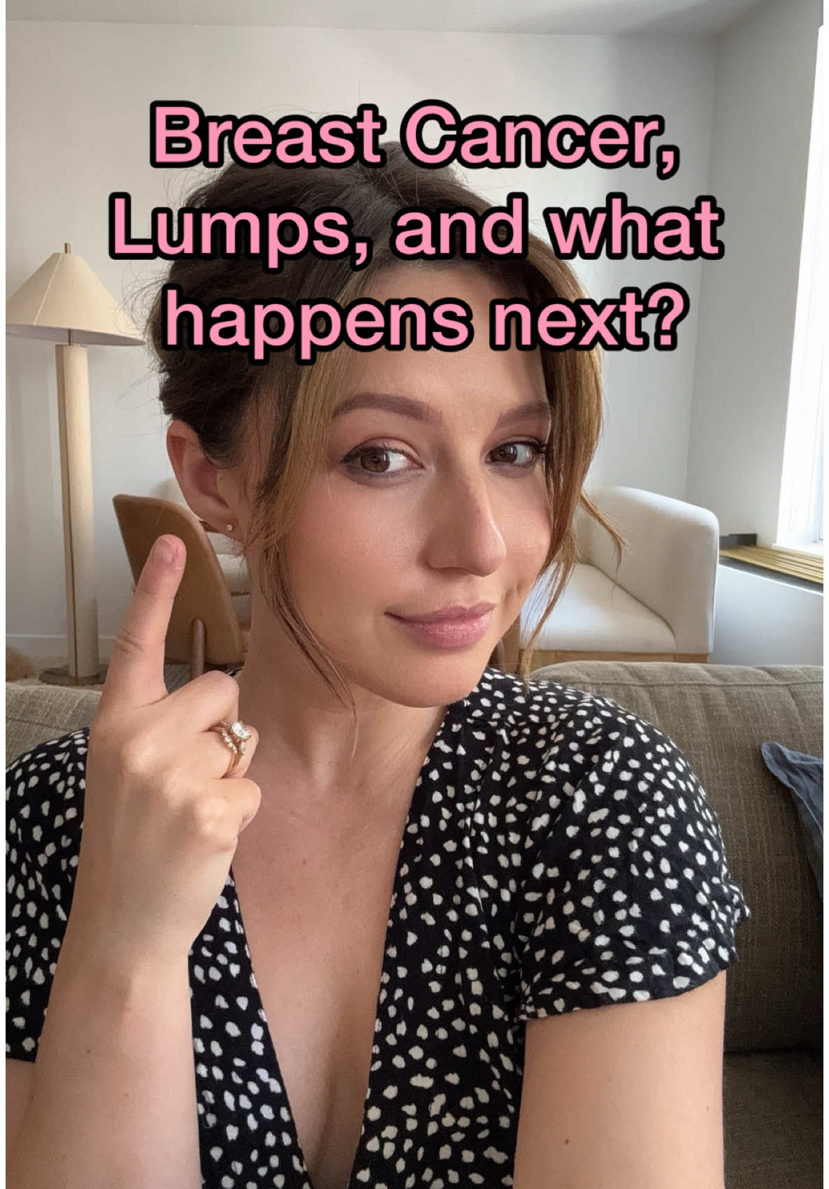 A post by @thekatiethurston on TikTok caption: Let’s talk about #breastcancer and how to check if you have it. #breastcancerawareness #cancersucks #breastcancerin30s #metastaticcancer 