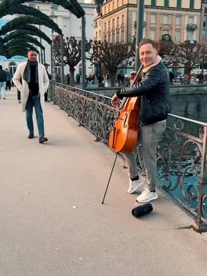 A post by @jodokcello on TikTok caption: Wait for it ❤️💃 I was playing cello in the city when suddenly a young man came and asked if I could play the song Lambada, incredible things happened after that. #lambada #coversong #brazil #latino #latinmusic #street #music #dance #viral