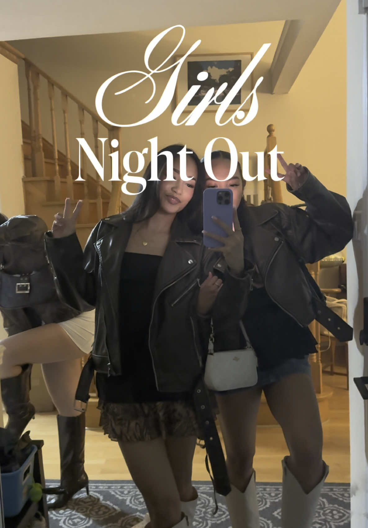 A post by @khristinegarciuh on TikTok caption: Friday Night 🥂🤎  #girlsnight 