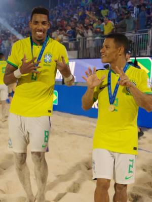 A post by @fifaworldcup on TikTok caption: Where to put the seventh star?🌟🤔 #BeachSoccerWC