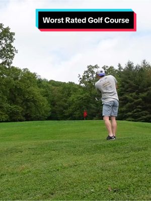 A post by @that40yearguy on TikTok caption: I played the WORST RATED course in my area! 🤯 #wow #cool #golf #fun