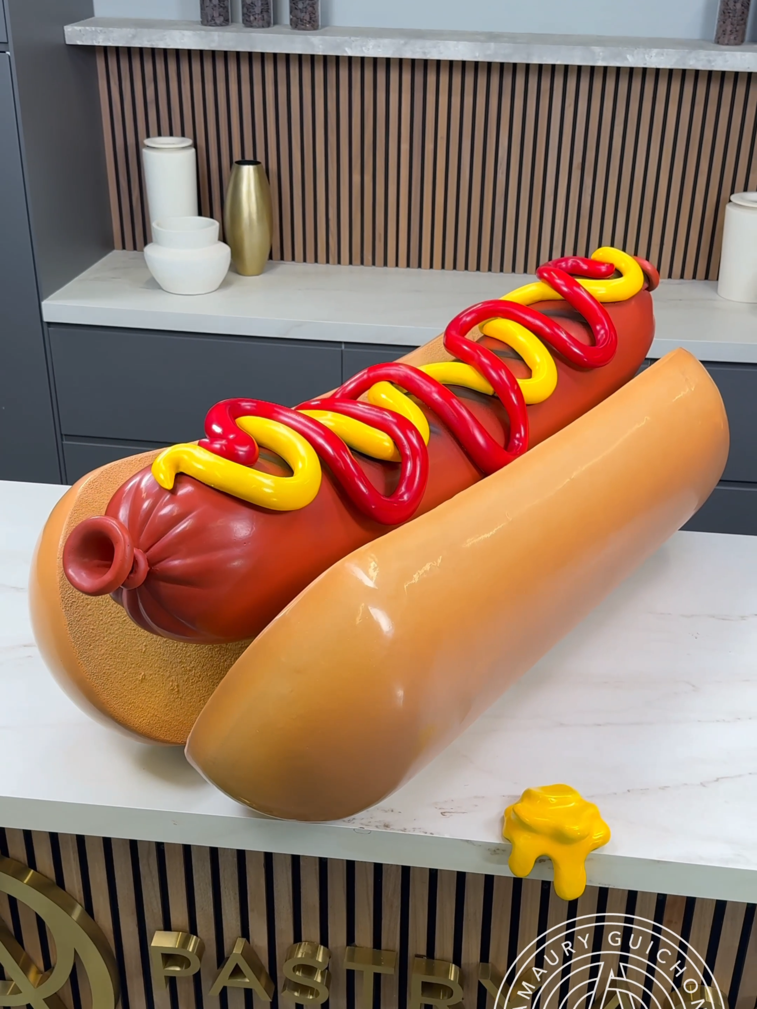 A post by @amauryguichon on TikTok caption: Chocolate Hot Dog! 🌭  Are you team mustard or team ketchup? #amauryguichon #chocolate #hotdog