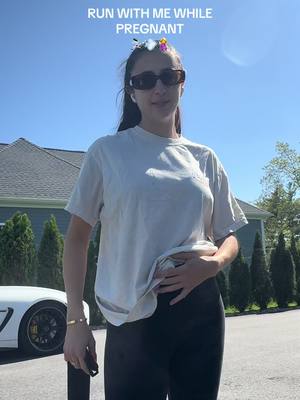 A post by @notnataliejbenson on TikTok caption: Mother’s Day Run! #running #19weekspregnant #runningvlog #fyp 