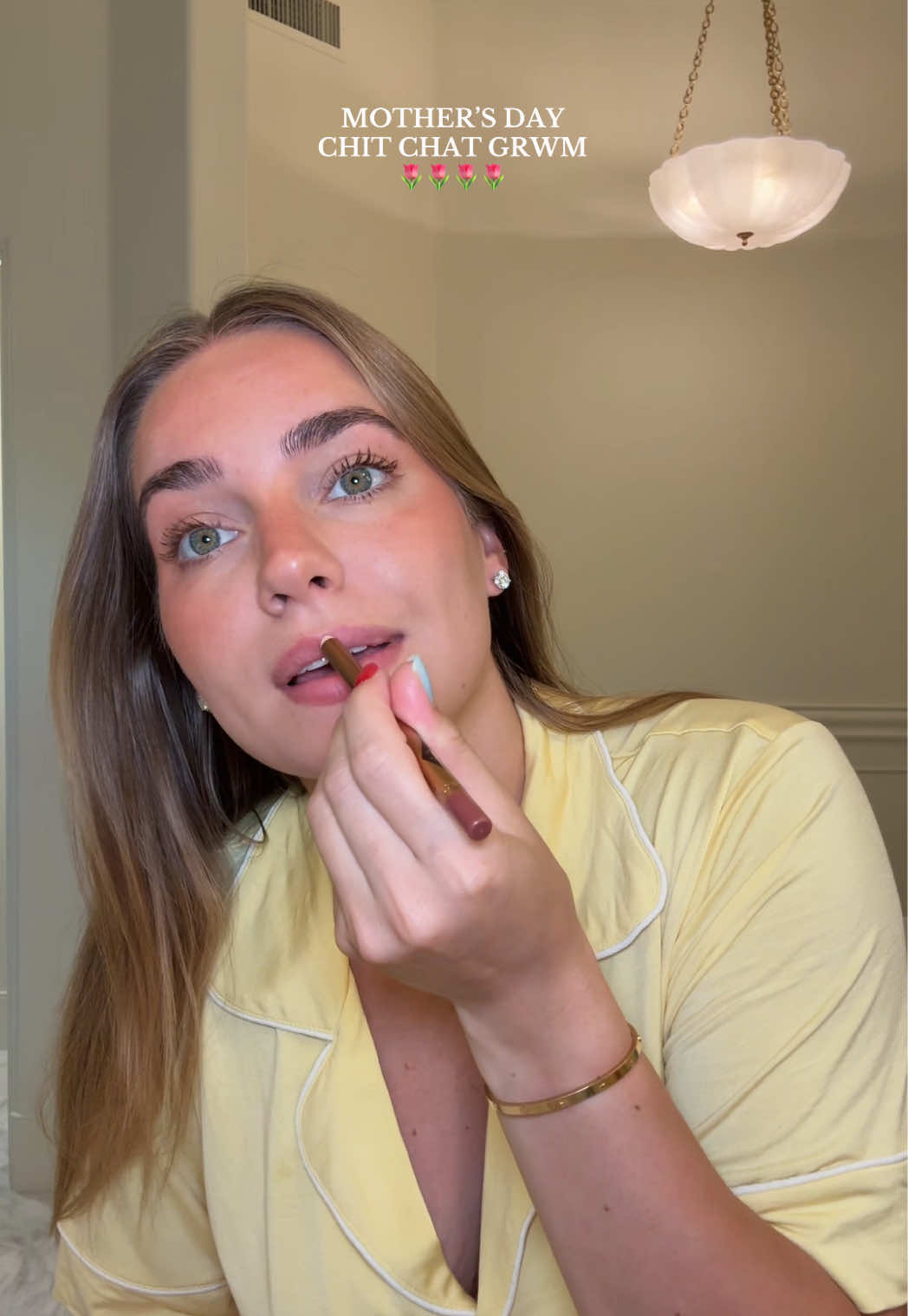 A post by @emiliekiser on TikTok caption: HAPPY HAPPY SUNDAY💗💗💗💗💗 #grwm #lifestyle #momsoftiktok #comfortcreator #trending #viral #chitchat #chitchatgrwm #momoftwo #easymakeup #mothersday #yapgrwm #chitchatgrwm #morningroutine #skincareroutine #postpartum #newbornmom 