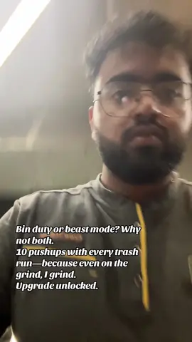 A post by @ on TikTok caption: Dont mind ma bald head😂😂atlest im trying can you say the same? #WorkFlow #FinalForm #PushupRoutine #BossEnergy #SlowedSync #Jump1990