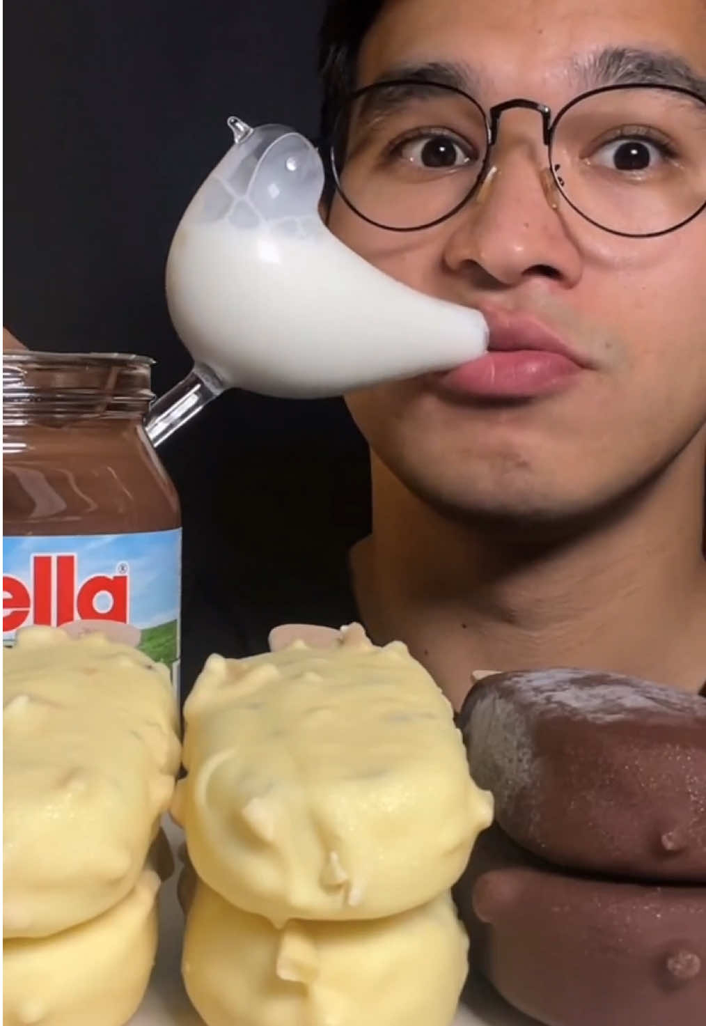 A post by @prettymanbro on TikTok caption: Original white Milk Mukbang🍼 #asmr #food #mukbang #eating #sounds #show #new  