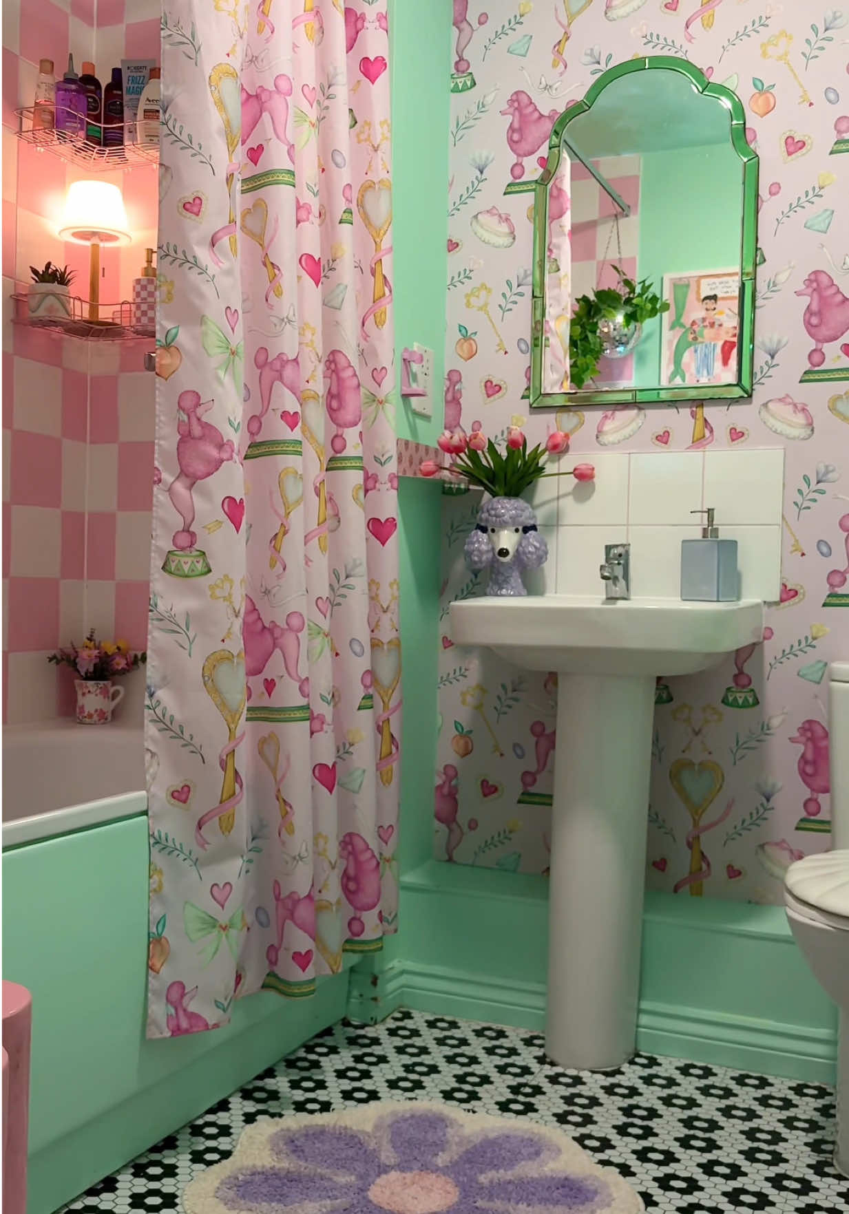 A post by @kate_rose_morgan on TikTok caption: Adding some more pink to my bathroom with some cute accessories 💕 This waterproof shower lamp has made my evening showers and dark mornings so cosy ✨ It’s such a mood booster 🫶🏻  #pinkbathroom #showerlamp #cosyhome #bathroomstorage #homefinds #colourfulhome #pinkhomedecor #bathroomfinds #showerstorage 