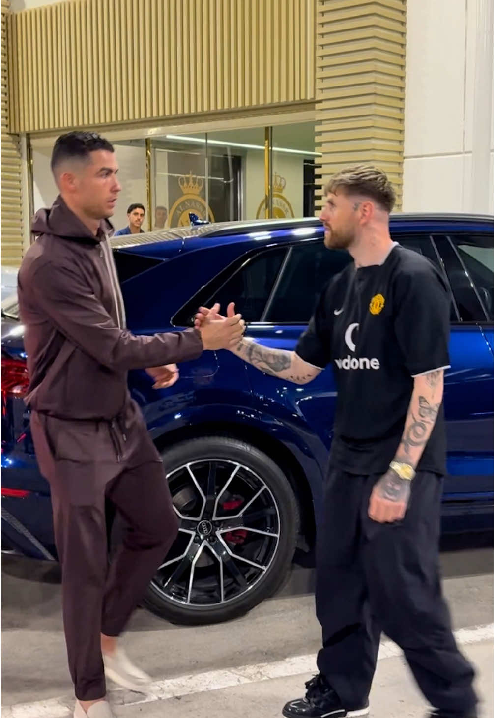 A post by @kristenhanby123 on TikTok caption: How I met Ronaldo 😮🐐
