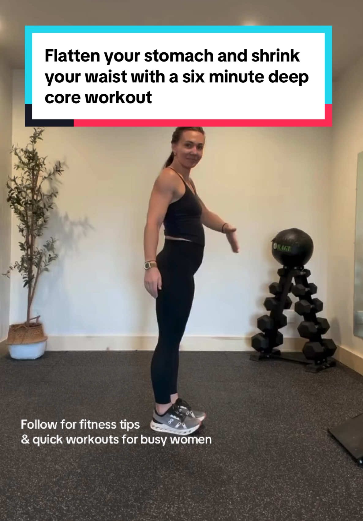 A post by @hanahraejones on TikTok caption: Follow workouts exactly like this for 4 weeks and watch your waist shrink & abs be visible! Comment CORE for *free* access to my new 4 week deep core guide! Or go right to it and start now by checking out my workout app link in my bio & start for free! Only 4 days a week for 10 minutes & you’ll be rocking your crop top with confidence this summer!! ❤️ want more content like this? Be sure to follow me for daily content on how busy women get fit in just 30-min a day!🥰 #core #deepcore #fitmom #quickworkout