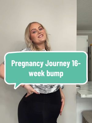 A post by @rissy_roo_ on TikTok caption: This is old and from the drafts again but 16 weeks flew by then! My bump was starting to bump a little but it’s just different when you have a larger frame and loose skin. Like I want a cute bump too! We’ll see when I finish this trend at 28 weeks what the bump is doing then. #baby #pregnantlife #pregancy #pregancyjourney #bump #bumpupdate #16weeks #16weekspregant 