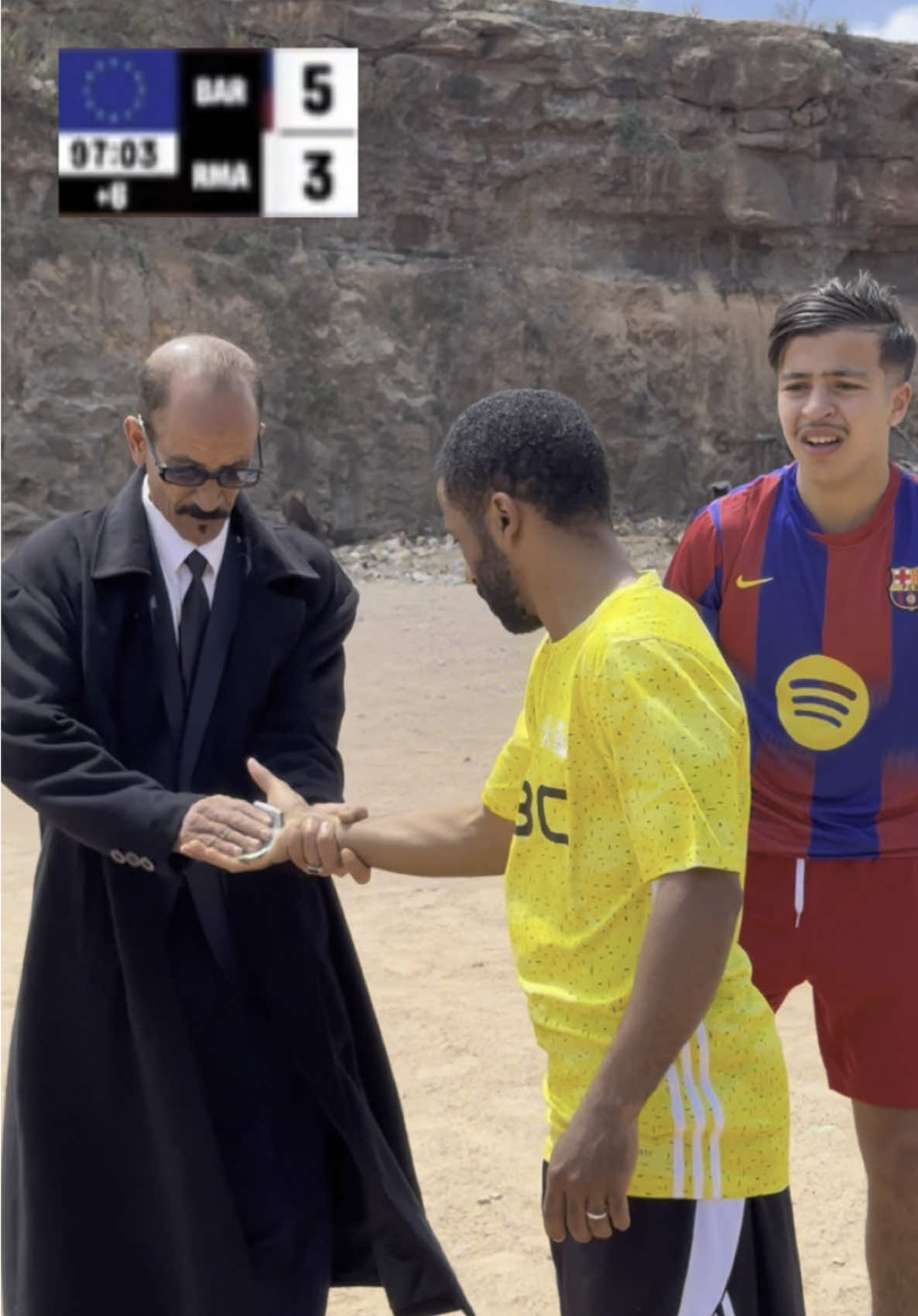 A post by @mehdi_amri_10 on TikTok caption: BARÇA 4 🆚 3 REAL MADRID ⚽️