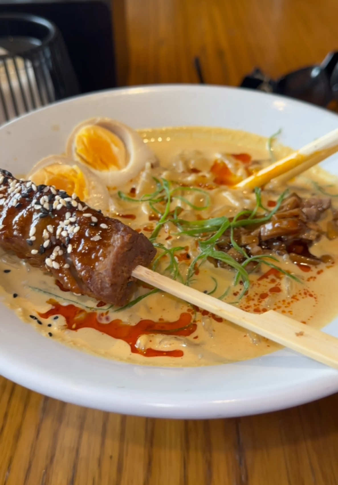 A post by @zaeskitchen on TikTok caption: RAMEN NOODLES IN CAIRO EGYPT was such an experience! Eating out in Cairo is just an experience overall!  I would rate this ramen a 9/10! It was so flavorful, so good, and so comforting! I literally couldn’t move after 😭 Reif Kushiyaki at 5A was just such a vibe! I wanted to try desert so badly but the ramen took me out 😂 #cairo #egypt #egyptfood #cairoegypt #cairofood #egyptian #egyptian_tik_tok #egyptianfood #cairorestaurants #foodie #foodtiktok #reif #japan #tokyo #ramen #egyptramen #cairoramen 