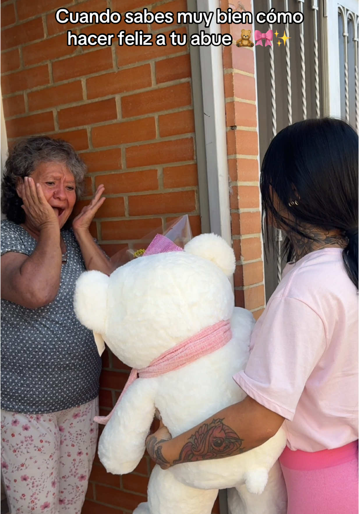 A post by @_soficmunoz18 on TikTok caption: Te amo abue 🧸🎀✨ otro más para la colección jaajaj ella AMA los peluches 🩷