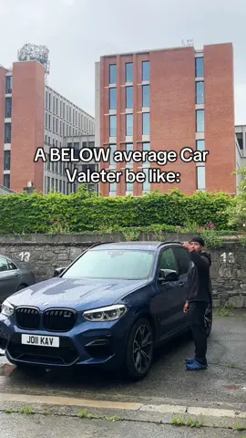 A post by @nsn.autodetailing on TikTok caption: Below average car valeter valeting an X3M #cardetailer #cardetailing #carvaleting #detailing #satisfyingvideo #cardetailingvideos #mobiledetailing #ireland #dublin #foryouu #fyp 