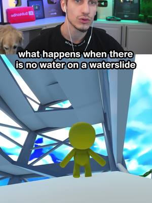 A post by @moosecraftmc on TikTok caption: what happens when there is no water on a waterslide #minecraft #scary #horror #youtube #twitch #minecraftmemes #foryou #fyp #streamer #trendingreels #trend #minecraftbuild