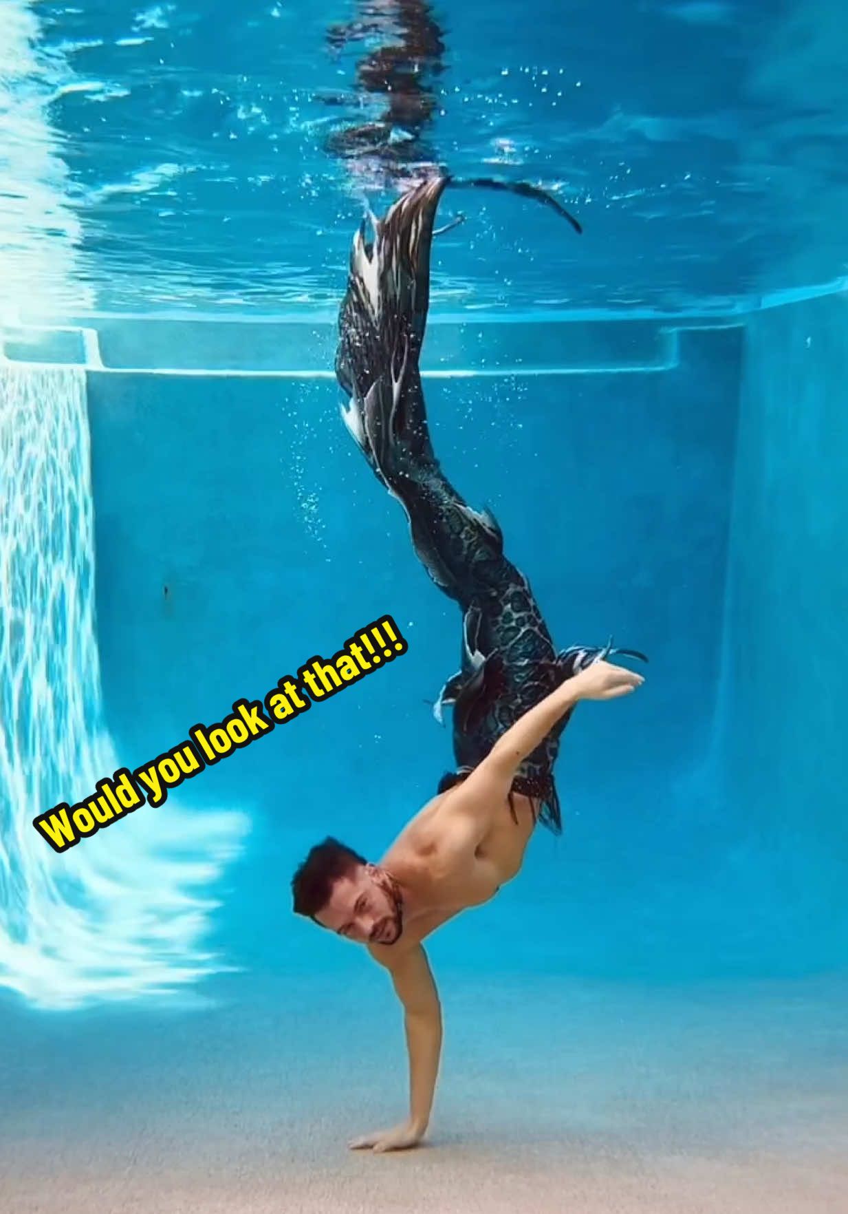 A post by @mermanthommy on TikTok caption: New currents, same soul. Swimming through Ailea with a little less hair and a lot more freedom. Only the fourth time out in this tail-still letting it tell its story. What do you think as I love seeing the comments oh and if you're new here,... don't forget to splash that follow button!!!@Merbella Studios 