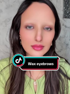 A post by @saraiqbale on TikTok caption: Waxing eyebrows 😱😱😱