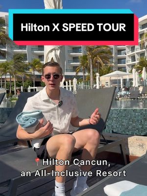 A post by @trent_miller__ on TikTok caption: #hiltonpartner SPEED TOUR At Hilton Cancun An All Inclusive Resort‼️💨 Book Your Stay Today! @hilton #hiltonforthestay #speedtour #ad 