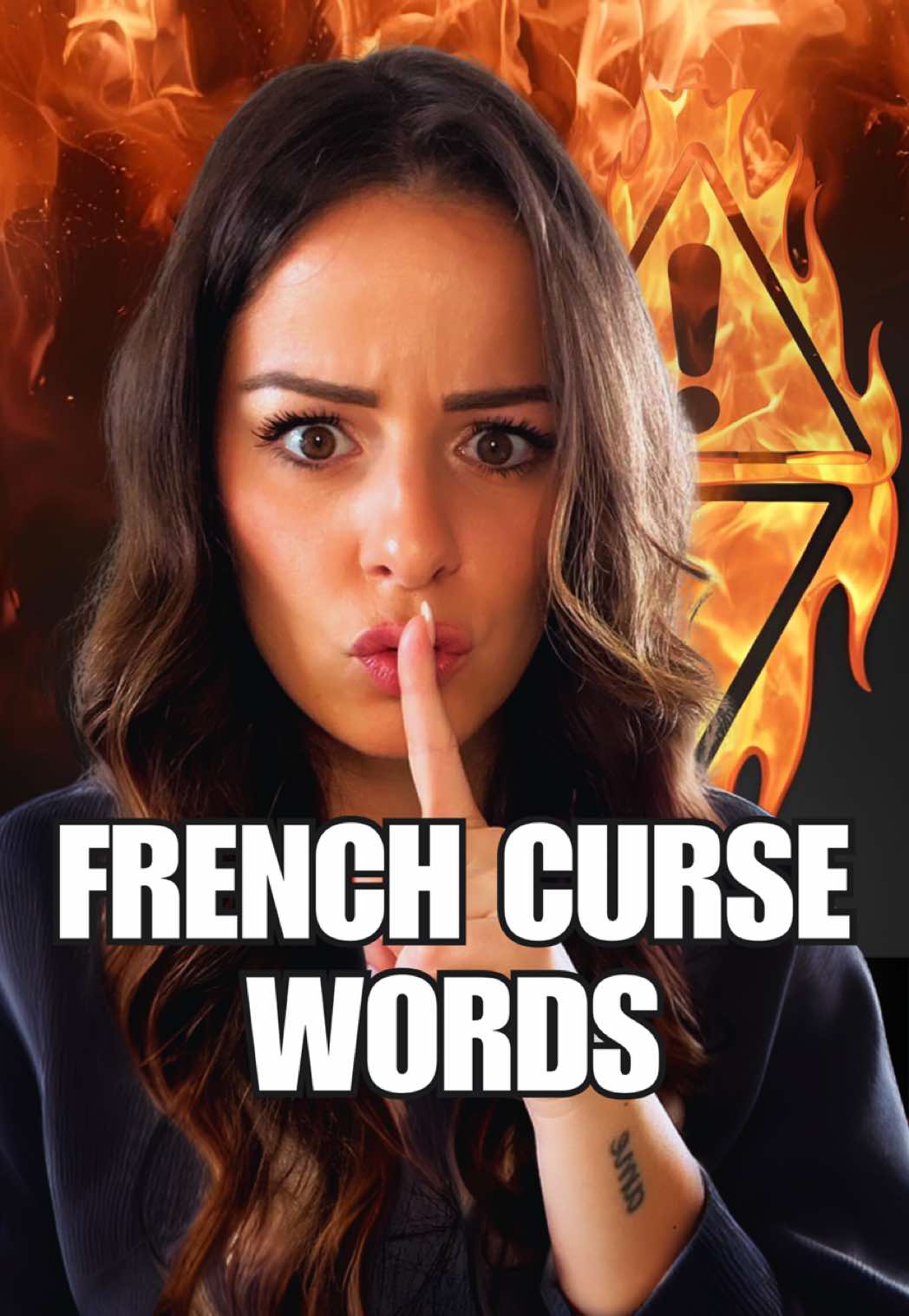 A post by @bonjourtalkinfrench on TikTok caption: Want to curse like a real Frenchie? 🇫🇷💥 Learn the most iconic (and spicy 🌶️) French curse words! 🎥 Watch the full unfiltered video on our YouTube channel! www.youtube.com/talkinfrench Learn French every day with Talk In French. 💙 #learnfrench #frenchslang #frenchfluency #frenchlesson #frenchinsults #frenchcusswords #frenchlanguage #curselikeafrench #frenchexpressions #frenchteacher #frenchswearwords #cursewords #learnontiktok