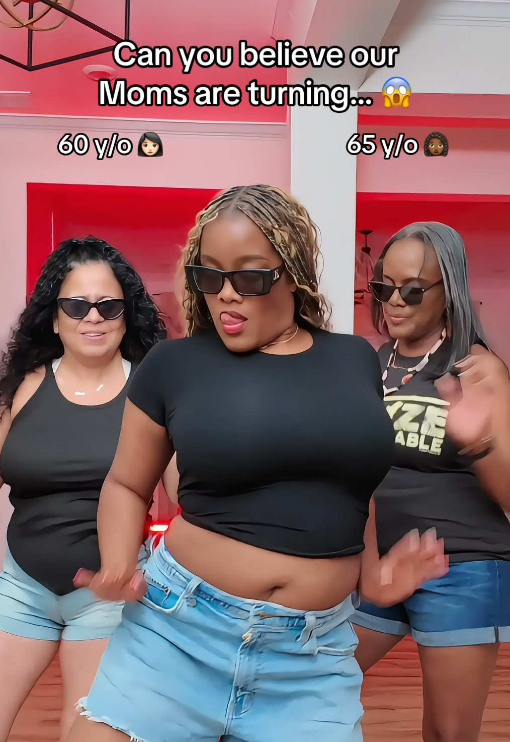 A post by @team2moms on TikTok caption: Where’s our 40 and over crew?! 🤭😜 #trend #trending #dance 