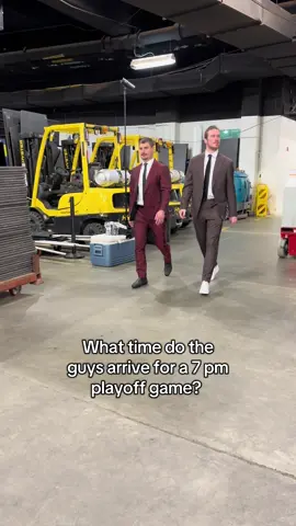 A post by @canes on TikTok caption: Prompt and prepared #canes #nhl #hockey #playoffs #arrivals 