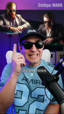 A post by @manu on TikTok caption: Usar lentes en el poker #poker #pokertok 