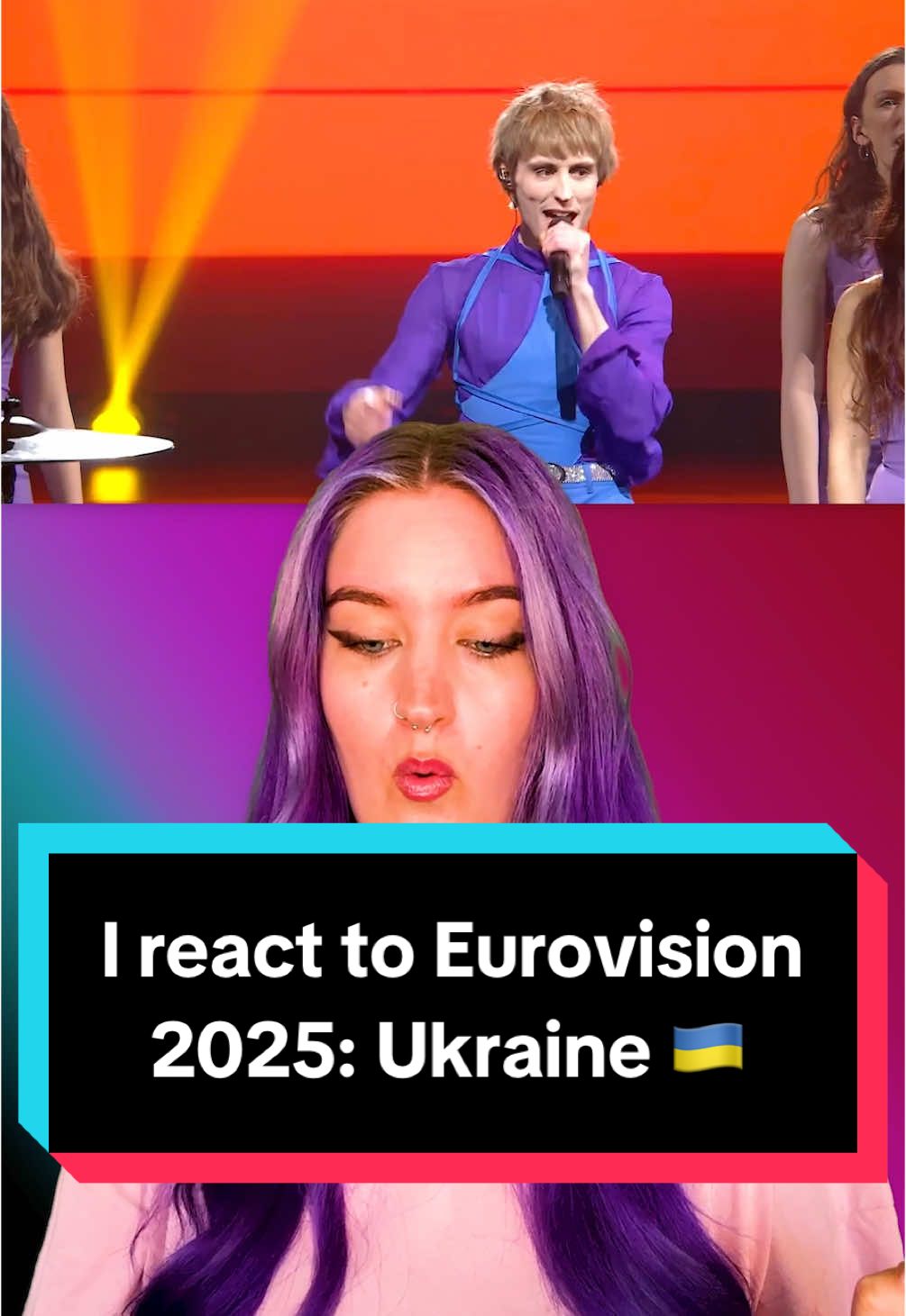 A post by @kellylouisekilljoy on TikTok caption: Replying to @Shkåeva I react Eurovision 2025: Ukraine 🇺🇦 @Ziferblat - Bird Of Pray 🦜 #eurovision2025 #ukraine #reaction 