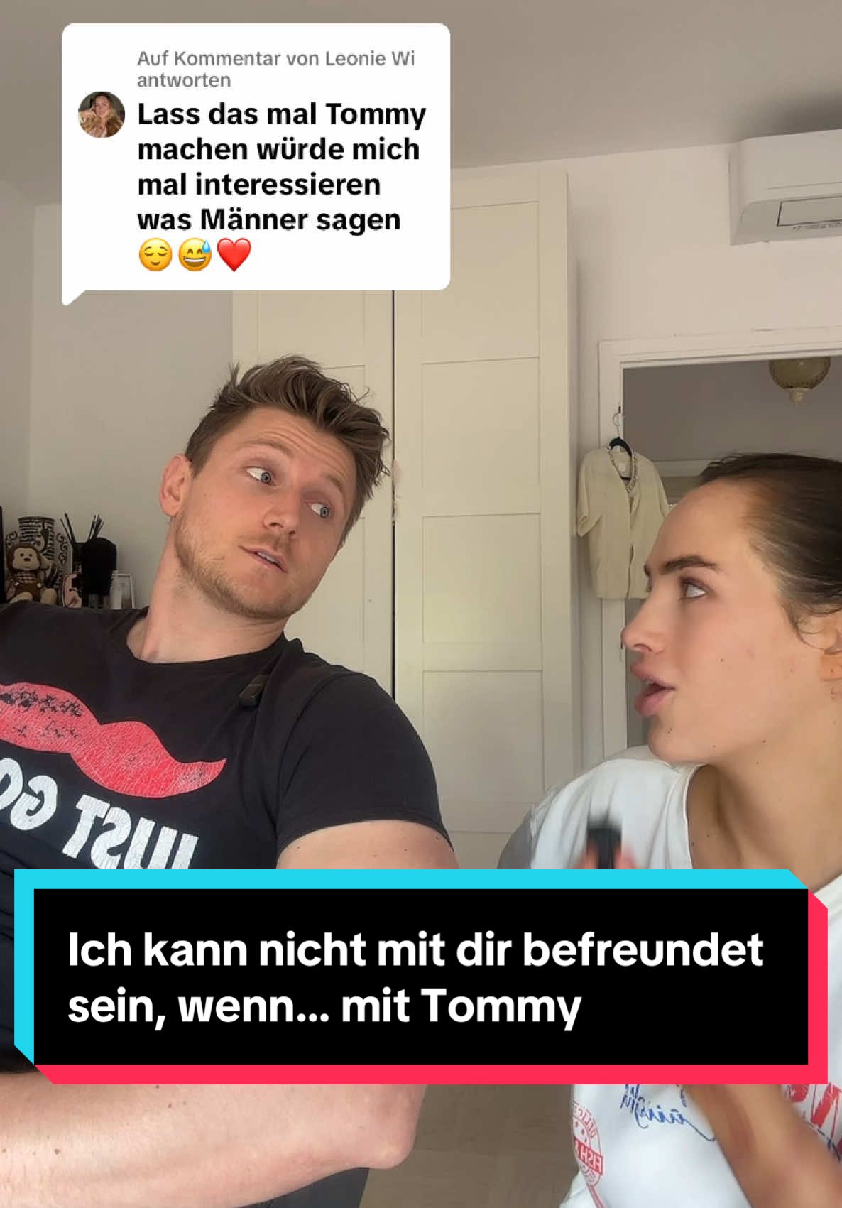 A post by @paulina_ljubas on TikTok caption: Antwort auf @Leonie Wi  Glaube er war unvorbereitet😅 @tommypedroni #ichkannnichtmitdirbefreundetsseinwenn #fürdich #tommypaulina 