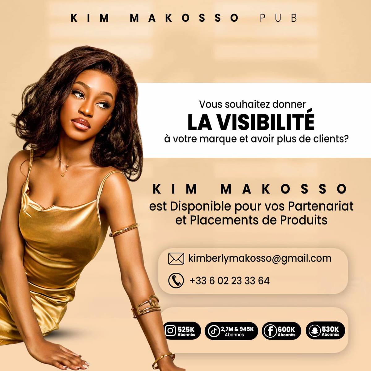A post by @kim__makosso_2 on TikTok caption: Le plus simple pour collaborer avec moi 👆🏼 #pourtoi 