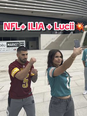 A post by @lucii_lba on TikTok caption: Detrás de cámaras… con🏈 @El Matador y @NFL @mundonfl  #nfl #madridista #bernabeu #dolphins 