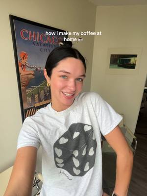 A post by @sig on TikTok caption: Yayyyy here’s all the details you may need 😌☕️ This coffee is so good + has honestly saved me so much money by not buying one everyday. If you have recommendations for different flavors or espressos pls lmk :-) alsoooo my top is from @In Print We Trust + i can’t stop wearing it heheheh ily!! 