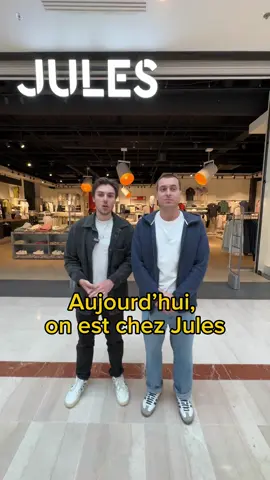 A post by @arthurandsimon on TikTok caption: Collaboration commerciale avec La Feuilleraie Trélissac Qui sera le mieux sapé chez Jules pour moins de 150 € ? 🤵‍♂️✨ Dis-nous en commentaire quelle tenue tu as préféré ! 😁