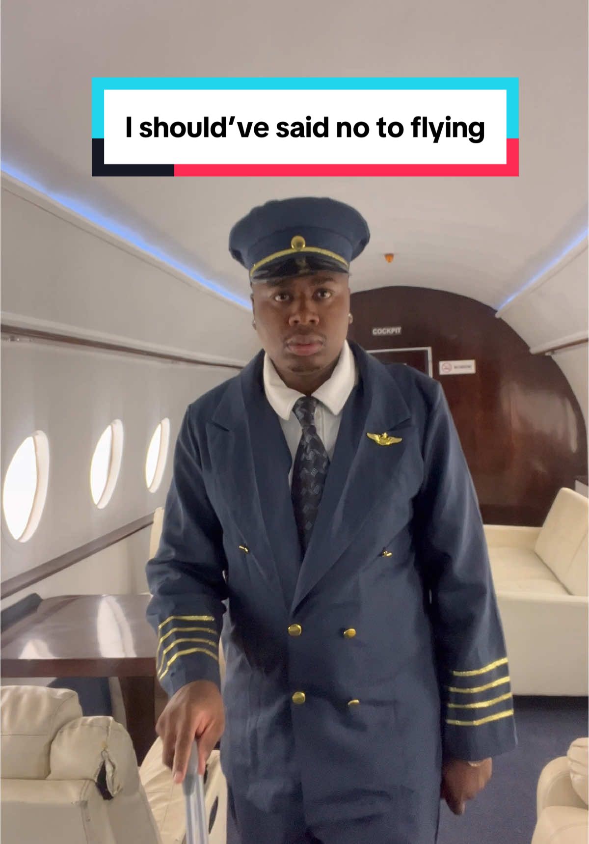 A post by @iamjonathanpeter on TikTok caption: first and last day as a pilot.. 🎥4th vid: @Charlotte 🌸 