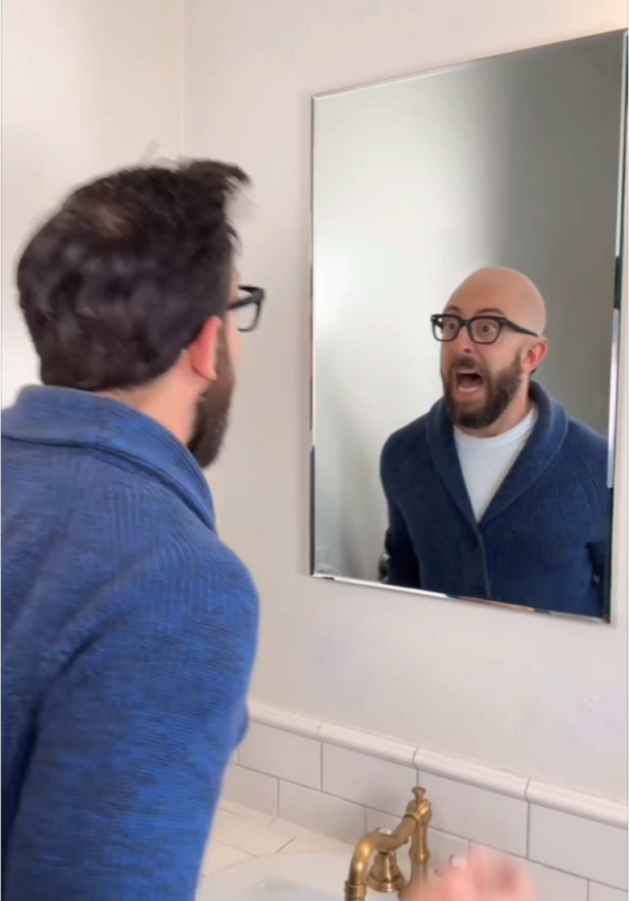 A post by @realadamrose on TikTok caption: when your hair starts thinning... #Rogaine_Partner @Rogaine  In clinical testing, 9/10 men regrew hair with Rogaine Foam. 