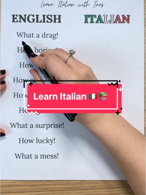 A post by @ines.tutoring on TikTok caption: Learn Italian 🇮🇹📚