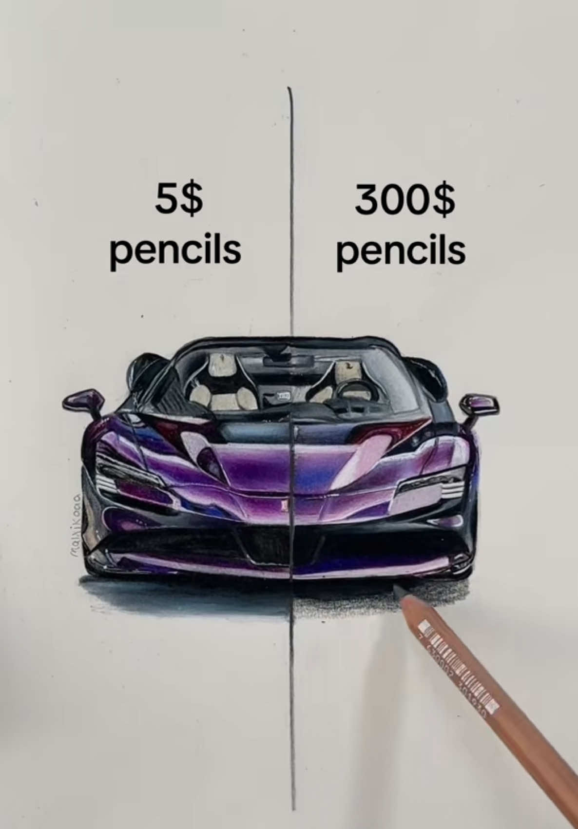 A post by @malxikaaa on TikTok caption: Replying to @jacqueline ꨄ part 2 #drawing #art #asmr #pencils 