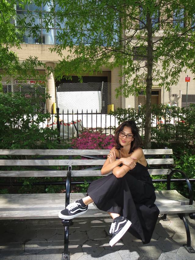 A post by @yeslydimate on TikTok caption: sundress and my premium old skool @Vans 