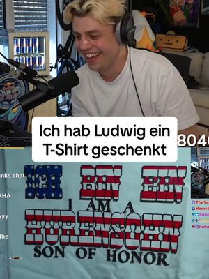 A post by @papaplatte on TikTok caption: Glaubt ihr Ludwig gefällt das Shirt? #papaplatte 