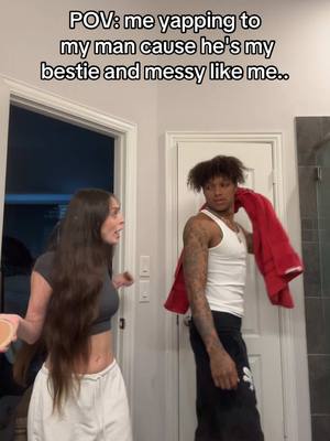 A post by @makayla.domagalski1 on TikTok caption: He loves the tea☕️😂 #fyp #viral #love #funny #fun #cute #relatable #relationship #couplegoals #jokes #happy #trending #reality 