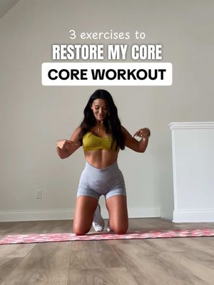 A post by @makayla_thomas_fit on TikTok caption: My trifecta for a strong core—these strengthen/train the TVA muscles (which act like a corset from the inside) to help you cinch your waist + restore your core 🤌🏼  #coreworkout #abworkout #postpartumcore #diastasisrecti #homeworkout