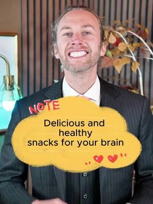 A post by @robertwblove on TikTok caption: Three Delicious and Healthy Snacks for Your Brain. #brain #snacks #food #brainfood #robertlove #robertwblove