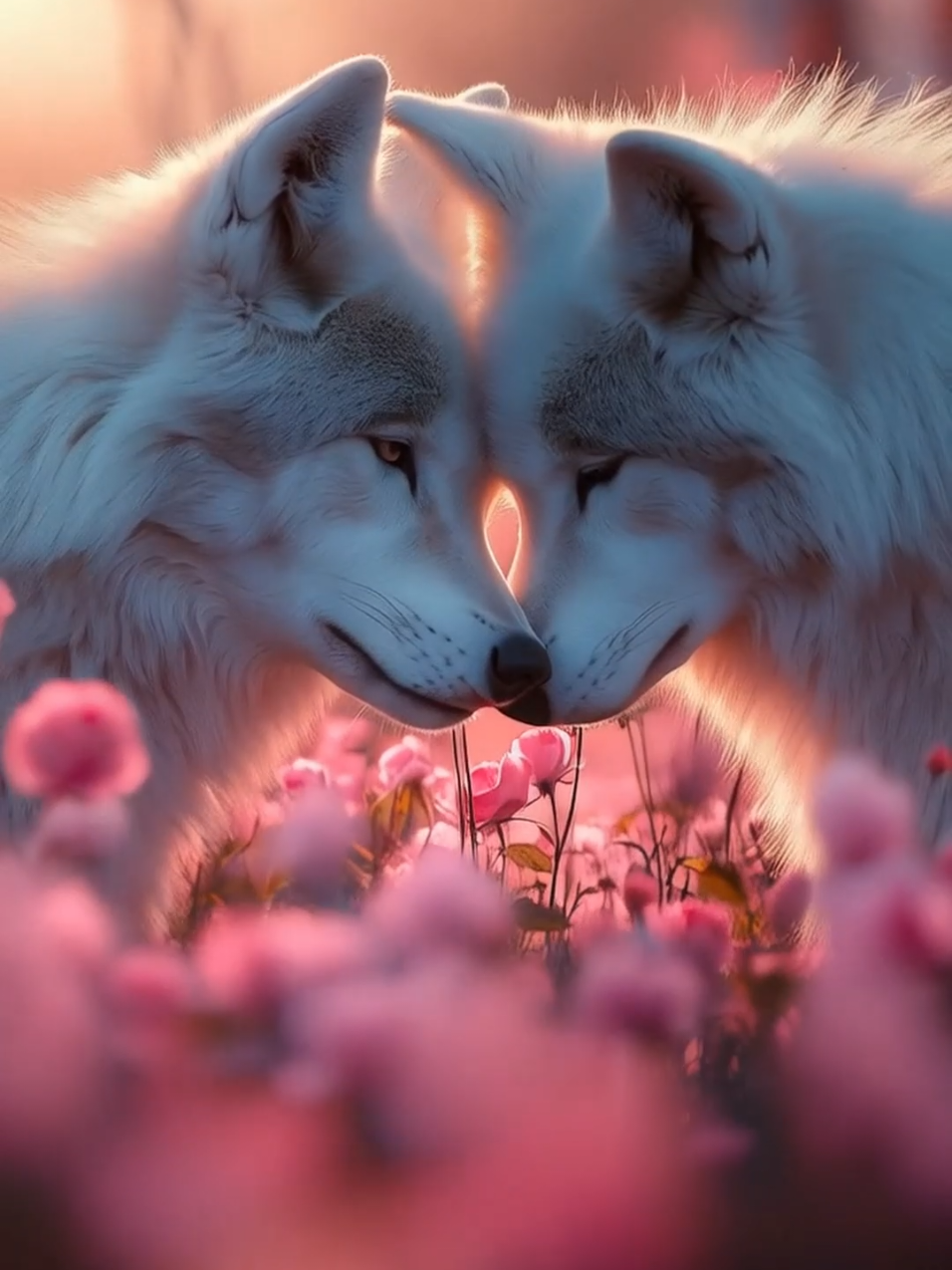 A post by @irur_dreamer on TikTok caption: Love story 🩷 #wolf #wolves #love #lovestory #wolfcub #wolfpack #irur_dreamer 