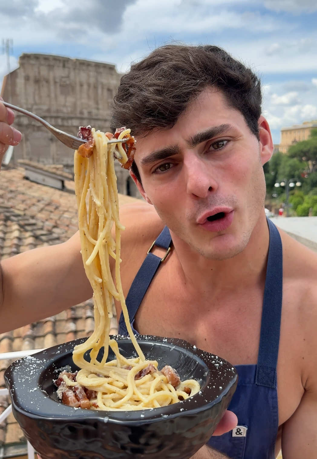 A post by @itsqcp on TikTok caption: Cooking For Strangers In Rome