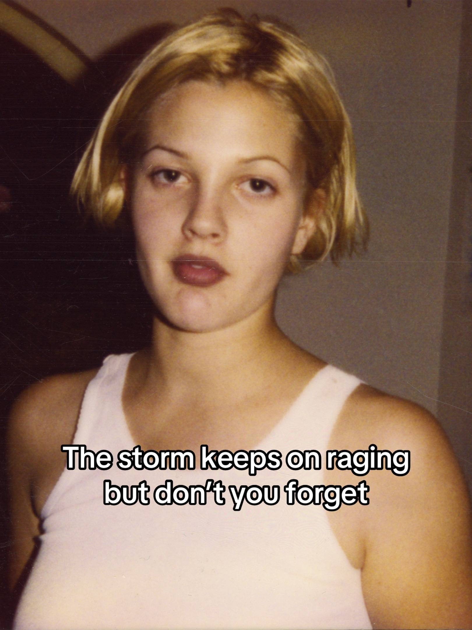 A post by @drewbarrymore on TikTok caption: There will be a rainbow that comes after the rain…