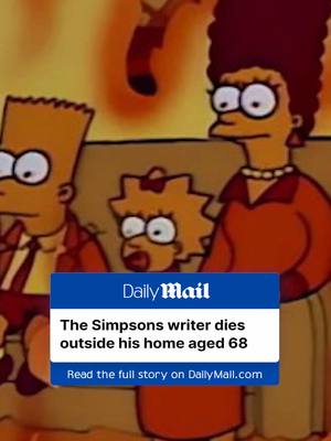 A post by @dailymail on TikTok caption: Steve Pepoon, an Emmy Award winning writer for The Simpsons, has died unexpectedly at 68. The veteran writer had been in treatment for a heart condition called cardiac amyloidosis for the past two years before passing outside of his home in Paola, Kansas on May 3. Pepoon had written season 2, episode 13 - titled  Homer Vs. Lisa And The 8th Commandment - which aired on February 7, 1991. The episode was centered around dad Homer getting an illegal cable hookup but daughter Lisa feels like the family are breaking the 8th Commandment which is 'though shall not steal.' Click the link to read the full story. #news #simpsons #thesimpsons #cartoon