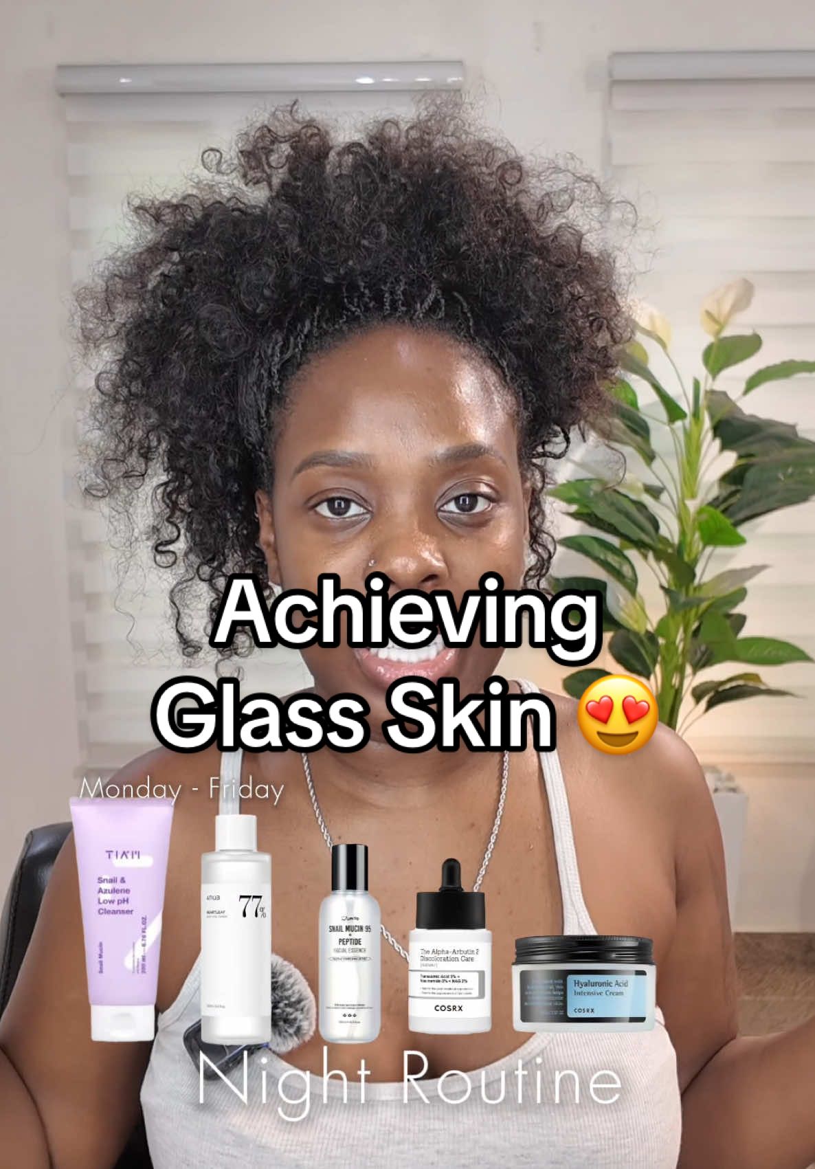 A post by @missdemz1_ on TikTok caption: I’m on a journey to achieve glass skin 😍 with @laserderm_clinics  Products used: Morning routine  @Rejuvaskincare Duo cleanser  @anua.official_store soothing toner 77% @Jumiso Official snail mucin 95 + peptide @COSRX Official alpha arbutin 2 discolouration care @cosrx_uk hyaluronic acid intensive cream  @La Roche-Posay sun cream 50+ Night routine  @TIAM_official tiam_globa Snail & Azulene Low pH Cleanser @anua_official_store soothing toner 77% @JUMISO Influencers snail mucin 95 + peptide @Elementré Ireland intense exfoliating night gel @Zoskinhealth retinol @cosrx_uk hyaluronic acid intensive cream #morningskincareroutine #skincare #nightskincareroutine #koreanskincareproducts #fyp 