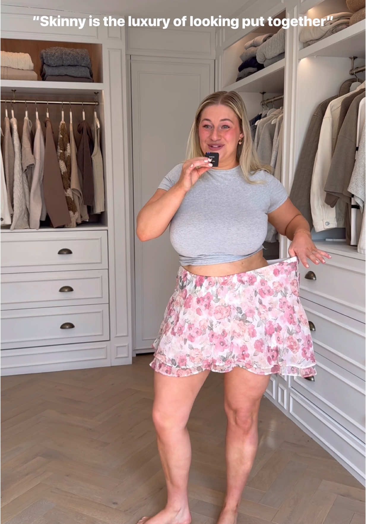 A post by @carys.whittaker on TikTok caption: I’ve been feeling so upset at some of the content I’ve seen popping up lately. Thinking about my little girls growing up in a world where they can come across a video convincing them they don’t look put together, hard working or resilient because they’re body isn’t the smallest it could possibly be, or that their worth comes from their body shape, it makes me so sad and feel hopeless 💔 life is for LIVING, and ✨living✨ isn’t focusing your life around a certain body shape that supposedly makes you look “put together”… there is so much more to life and so much more to you. please don’t let any video on the internet convince you otherwise. 
